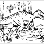 Coloring book pages dinosaurs