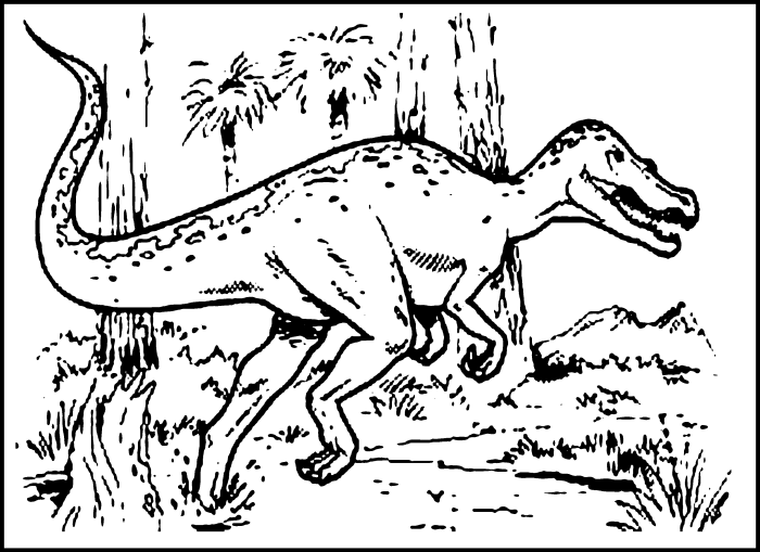 Coloring book pages dinosaurs